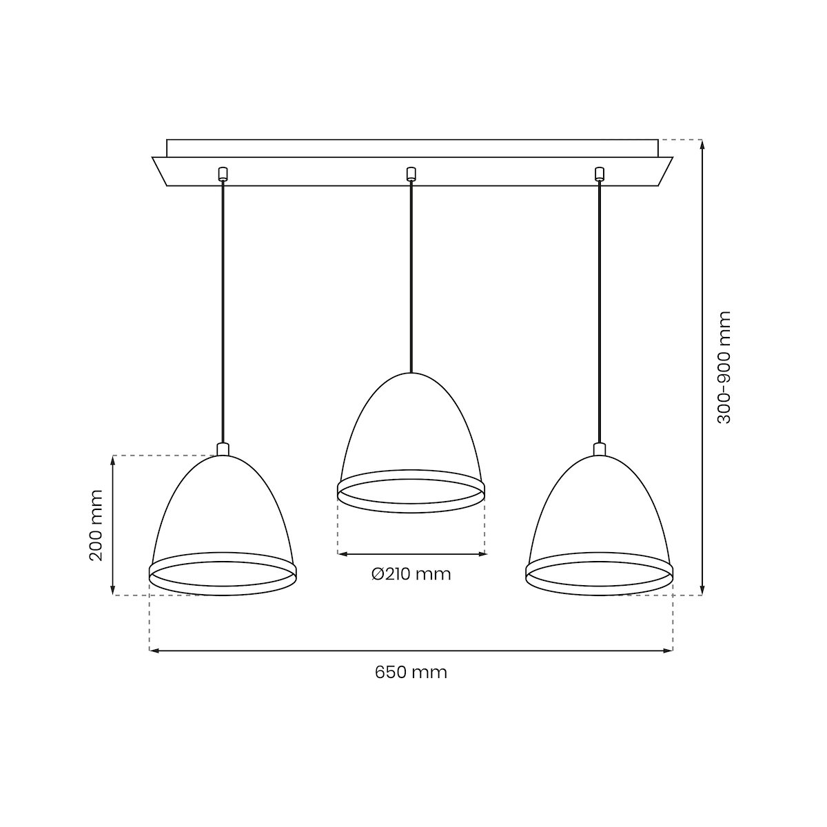 MiLagro Lampa wisząca Studio Biały 3xE27 MLP8850