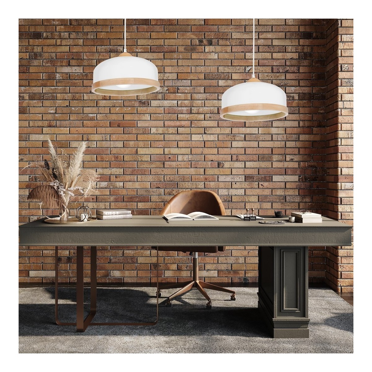 MiLagro Lampa wisząca Studio Biały 1xE27 MLP8848