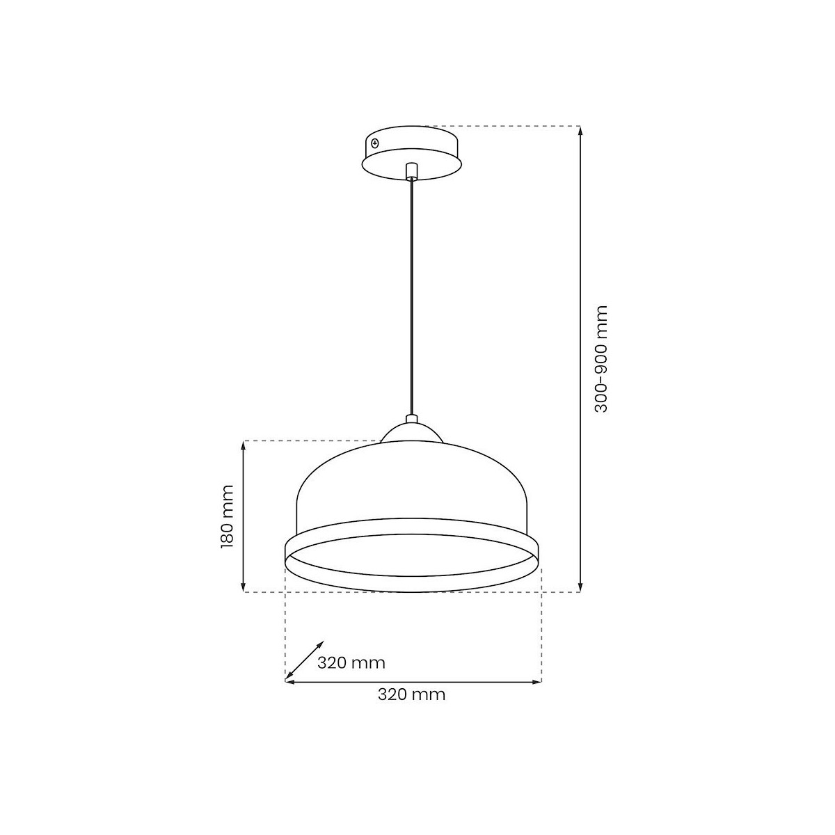 MiLagro Lampa wisząca Studio Biały 1xE27 MLP8848
