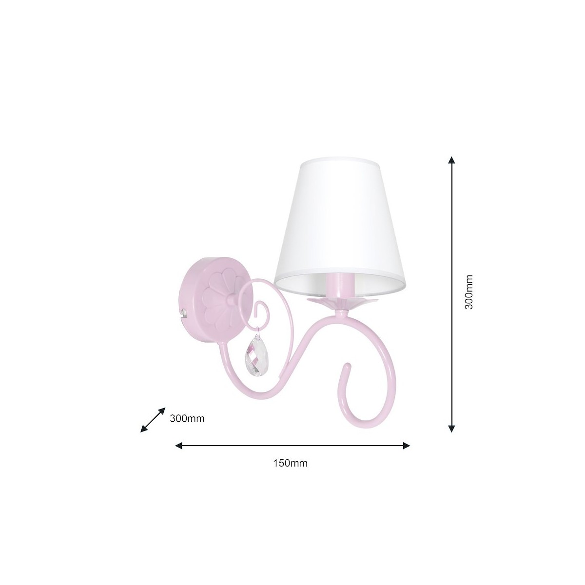 MiLagro Kinkiet SARA PINK 1xE14/40W/230V MLP1050