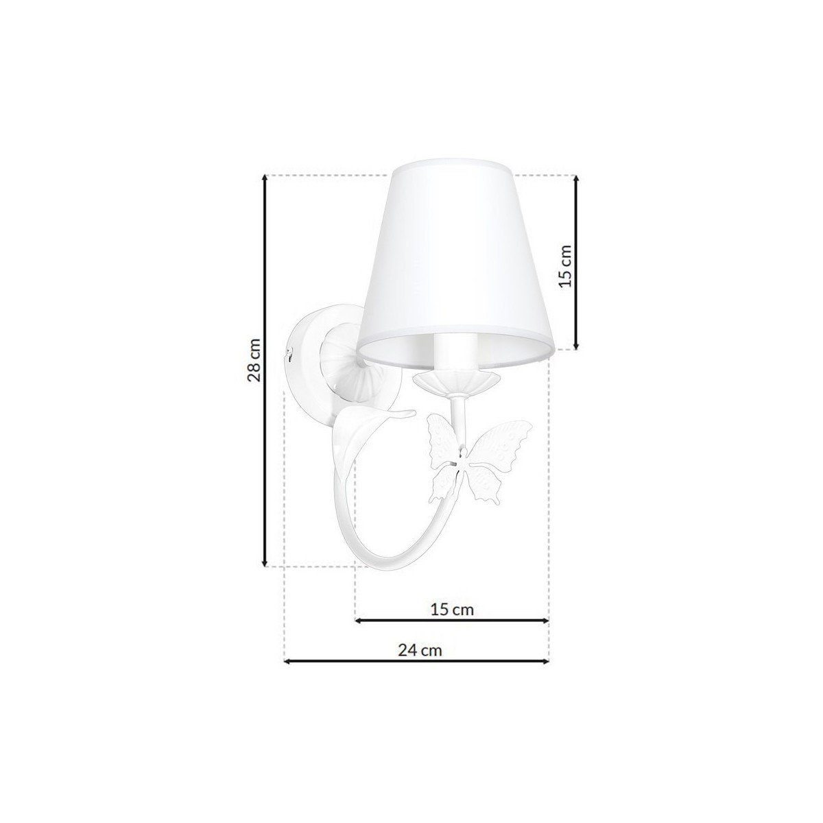 MiLagro Kinkiet Alice 1xE14 Biały MLP959