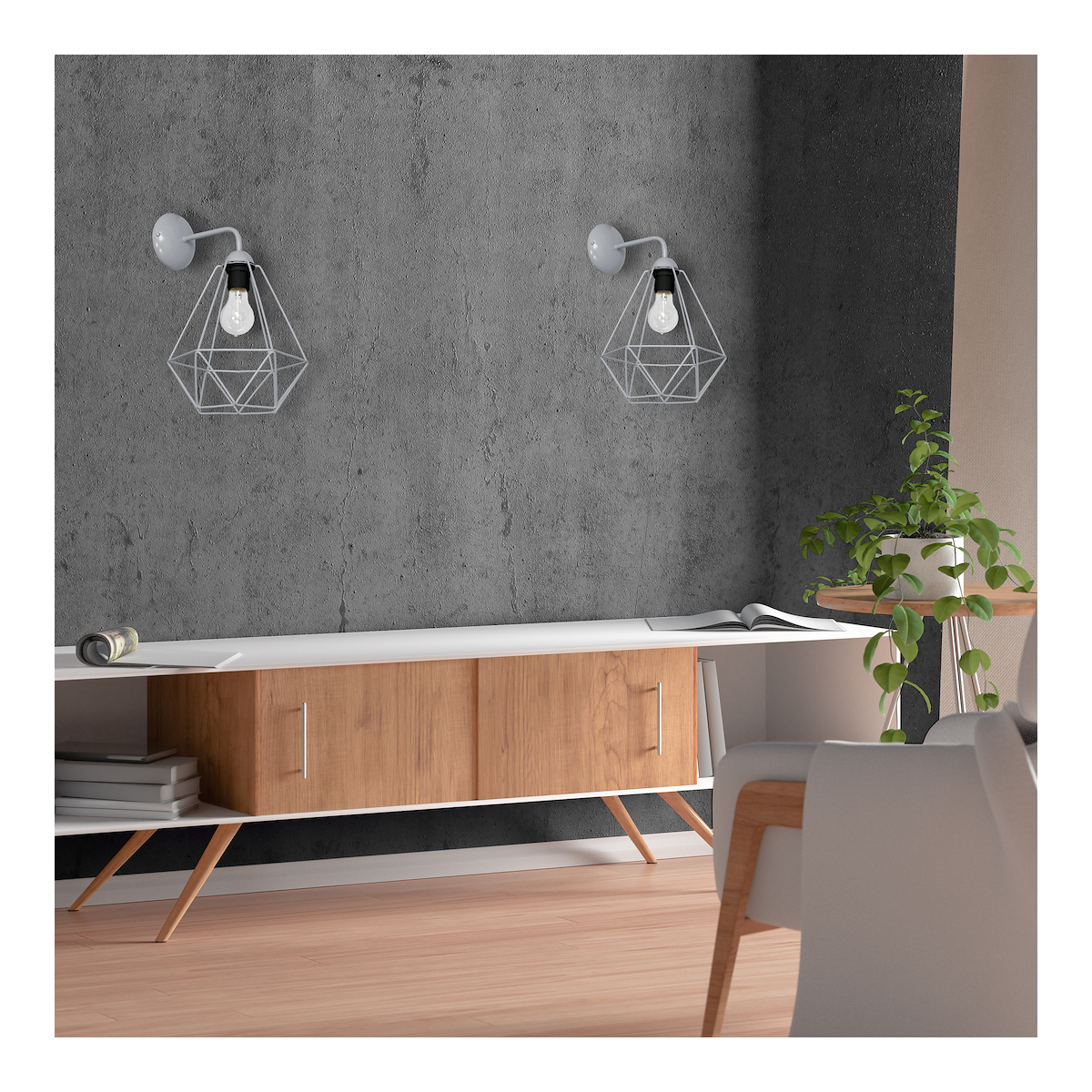 MiLagro Kinkiet BASKET GRAY 1xE27 MLP7207