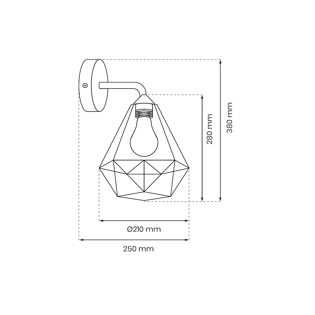MiLagro Kinkiet BASKET GRAY 1xE27 MLP7207