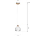 MiLagro Lampa wisząca Dama Biały 1xE27 MLP6440