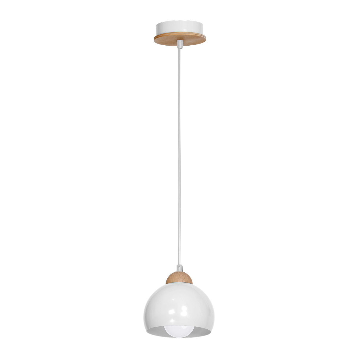 MiLagro Lampa wisząca Dama Biały 1xE27 MLP6440