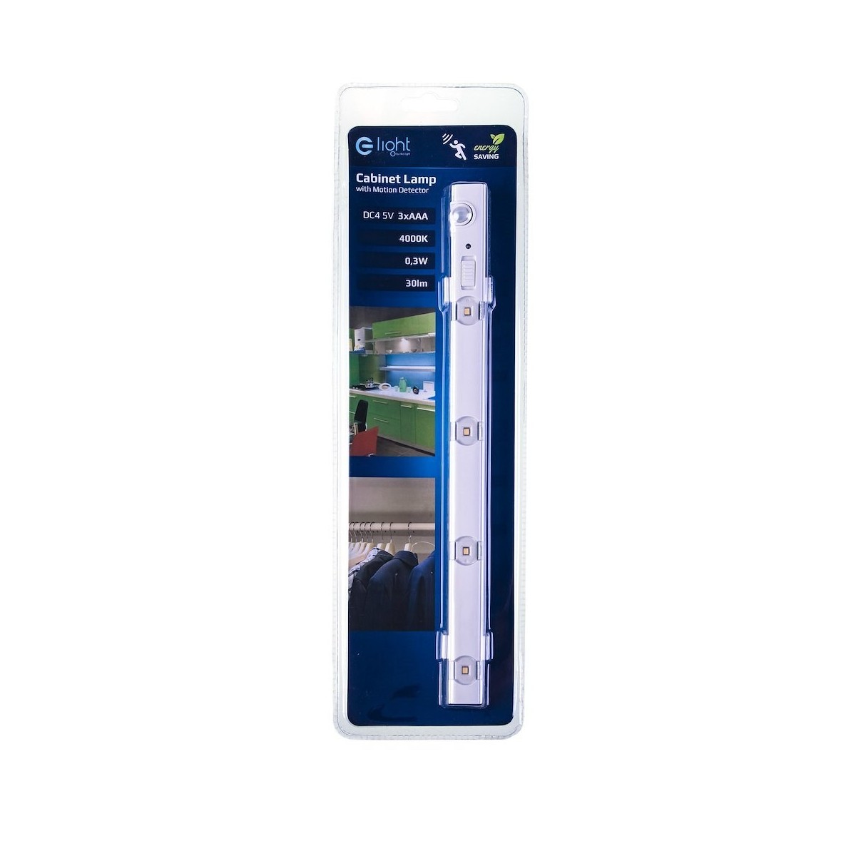 MiLagro LAMPKA PODSZAFKOWA Z CZUJKĄ RUCHU DŁUGA 4000K EKB6592