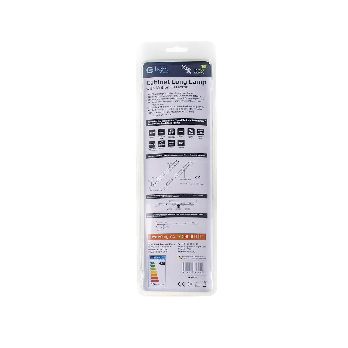 MiLagro EKB6592 lampka podszafkowa LED wyjątkowe oświetlenie