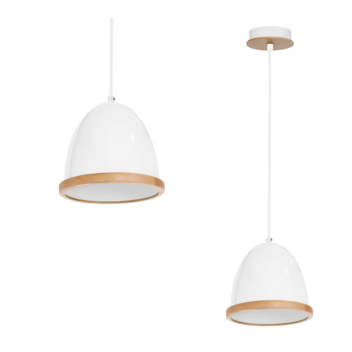 MiLagro Lampa wisząca Studio Biały 1xE27 MLP8849