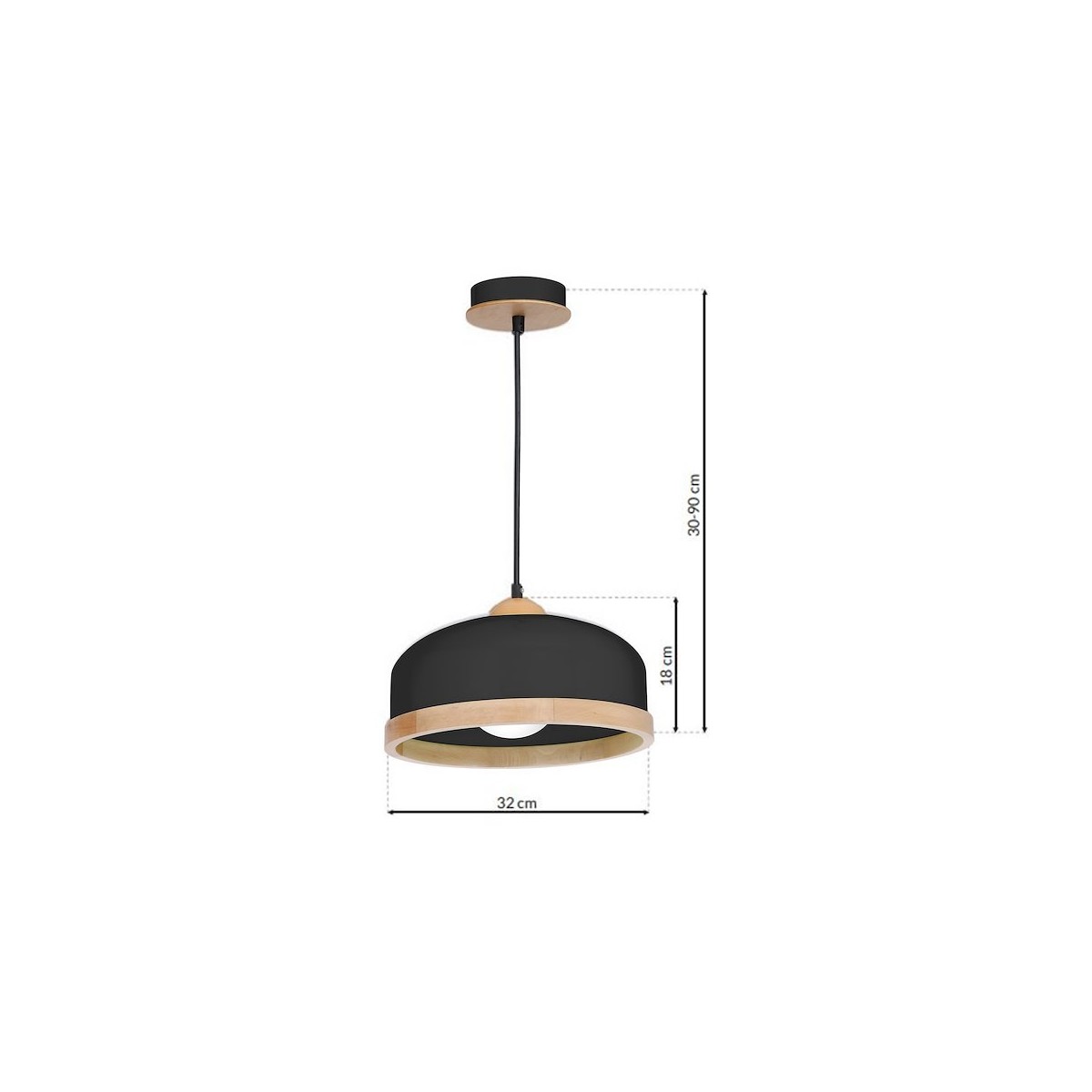 MiLagro Lampa wisząca STUDIO BLACK 1xE27 MLP8851
