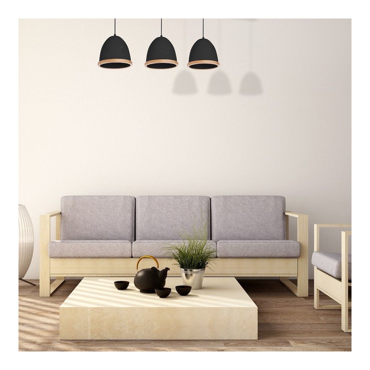 MiLagro Lampa wisząca STUDIO BLACK 3xE27 MLP8853