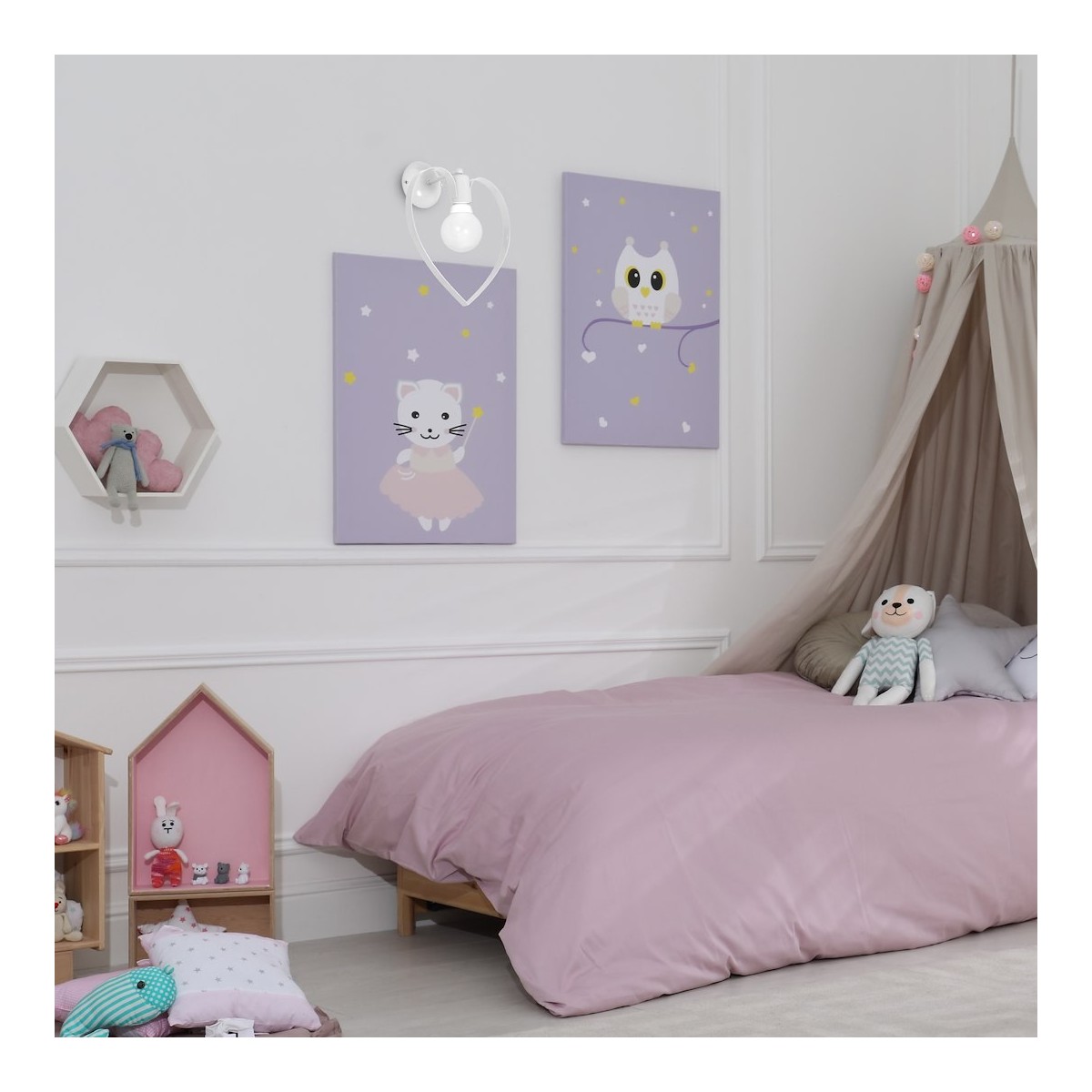 MiLagro Kinkiet Amore 1xE27 Biały MLP9949