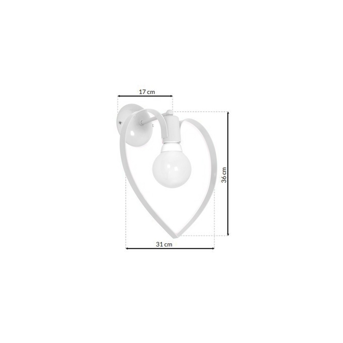 MiLagro Kinkiet Amore 1xE27 Biały MLP9949