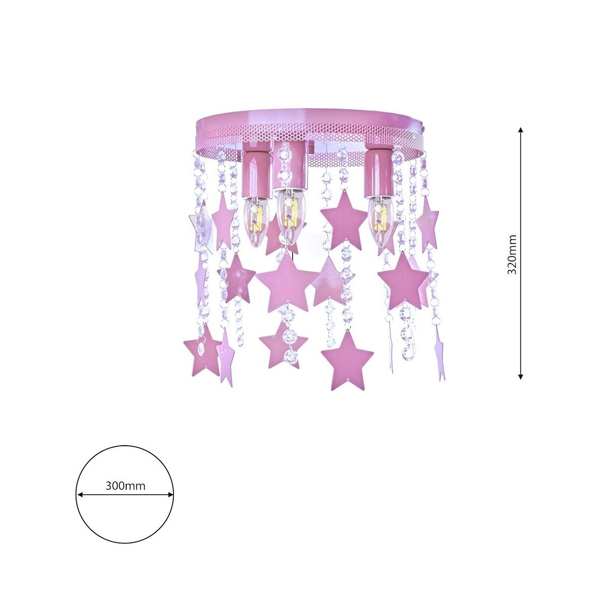 MiLagro Lampa Sufitowa STAR 3xE27 MLP1128