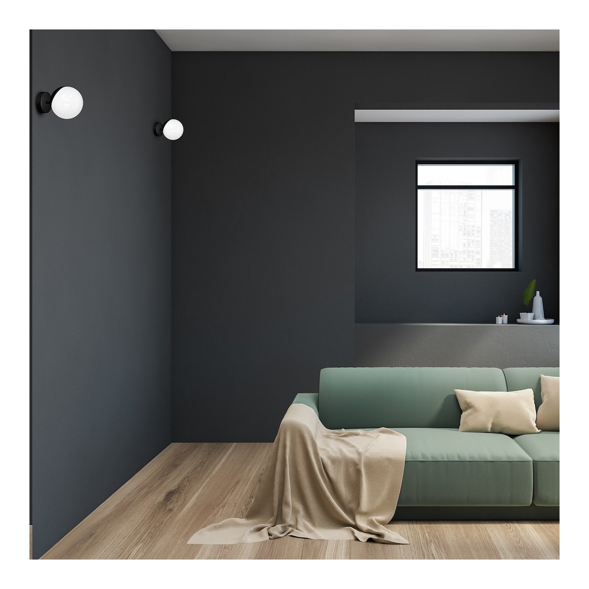 MiLagro Kinkiet SFERA BLACK 1xE14 MLP8854