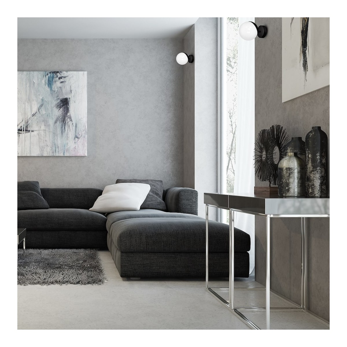 MiLagro Kinkiet SFERA BLACK 1xE14 MLP8854