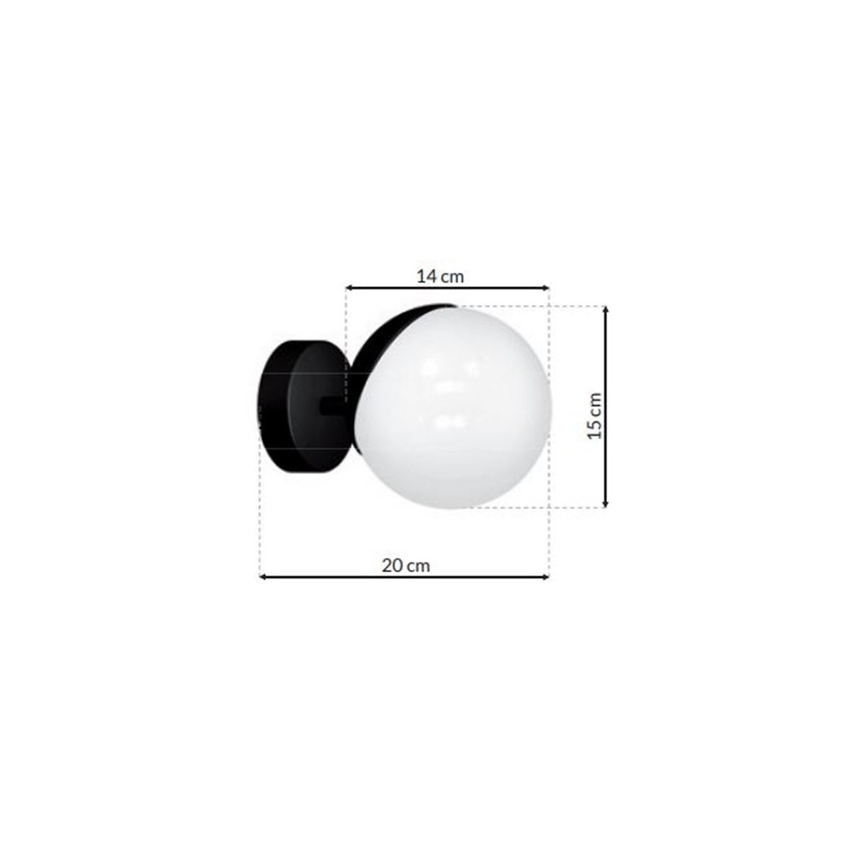 MiLagro SFERA BLACK MLP8854 kinkiet nietuzinkowe oświetlenie