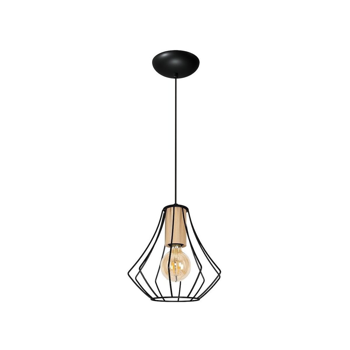 MiLagro Lampa wisząca WILL BLACK 1XE27 MLP4188