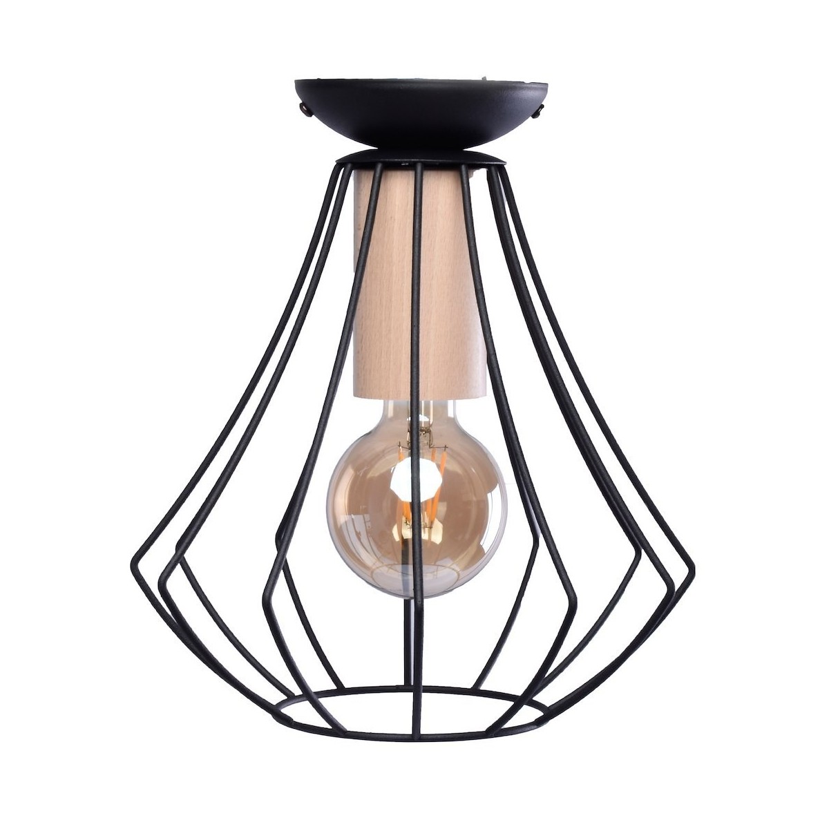 MiLagro Lampa sufitowa WILL BLACK 1xE27 MLP4189