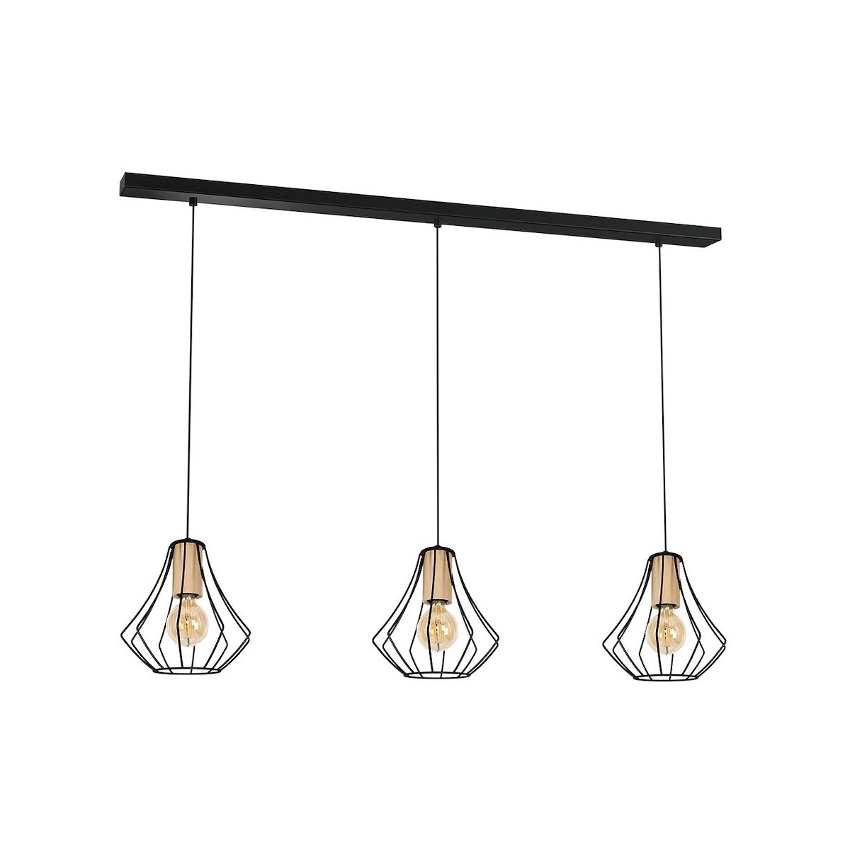 MiLagro Lampa wisząca WILL BLACK 3xE27 MLP4191