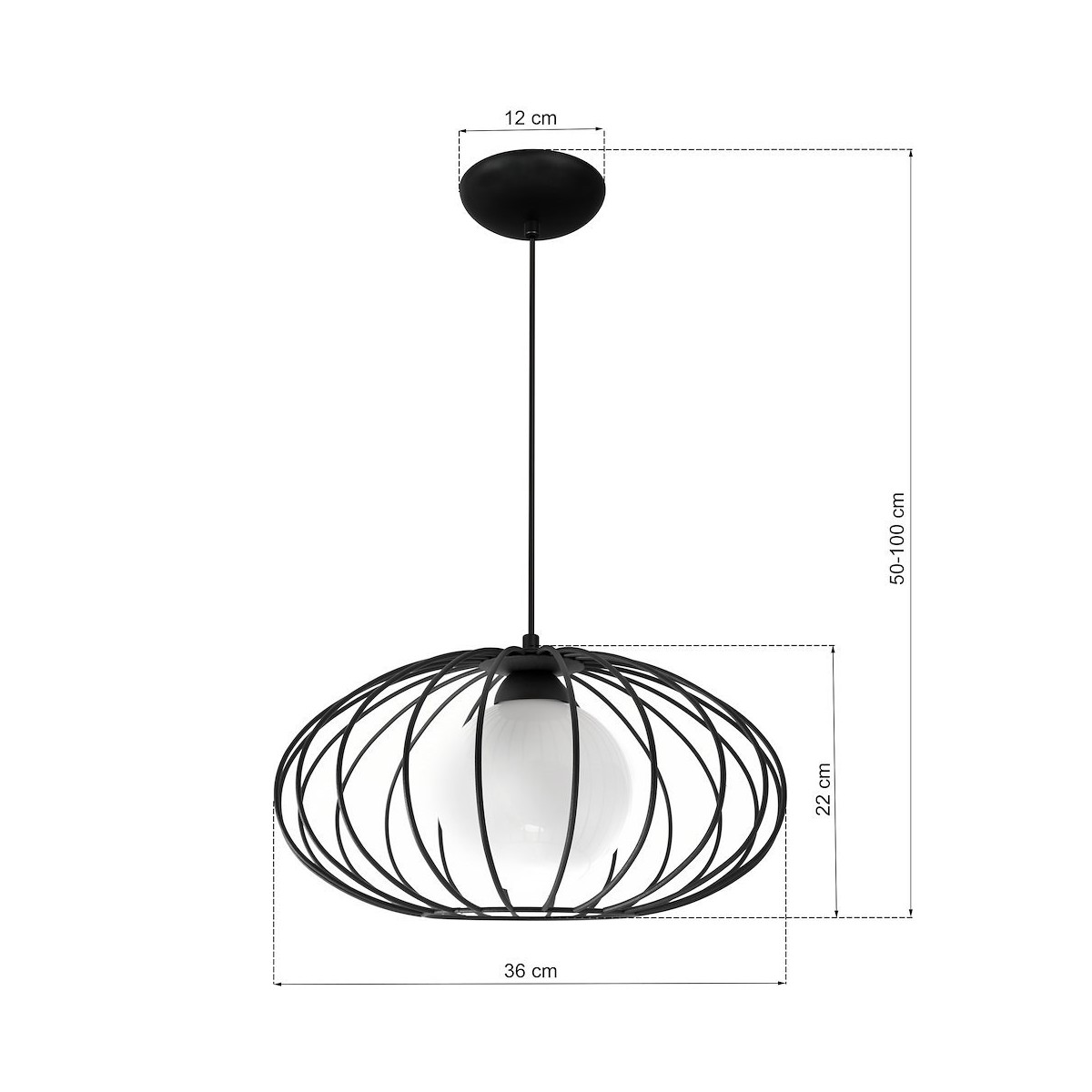 MiLagro KRONOS BLACK MLP4422 designerskie lampy LED