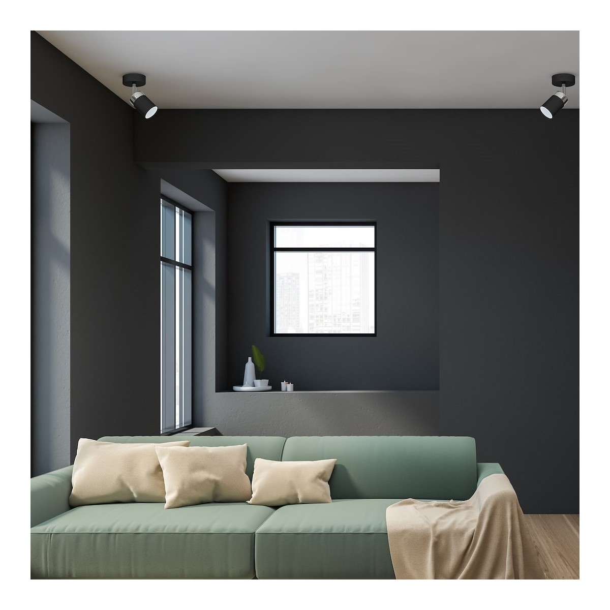 MiLagro Kinkiet JOKER BLACK/CHROME 1xGU10 MLP910