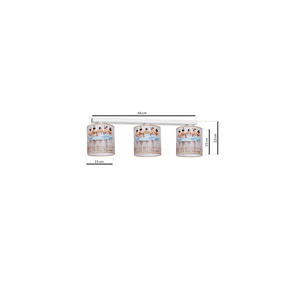 MiLagro Lampa Sufitowa BALLERINA 3xE27 MLP4313