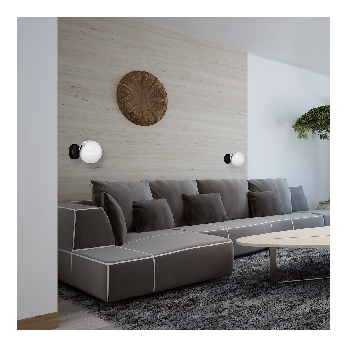 MiLagro Kinkiet SFERA BLACK/CHROME 1xE14 MLP8870