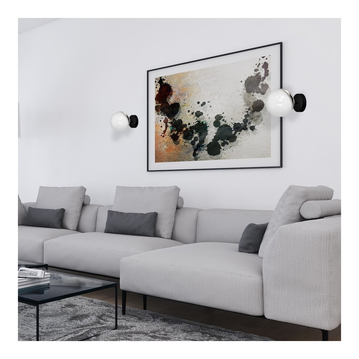 MiLagro Kinkiet SFERA BLACK/CHROME 1xE14 MLP8870