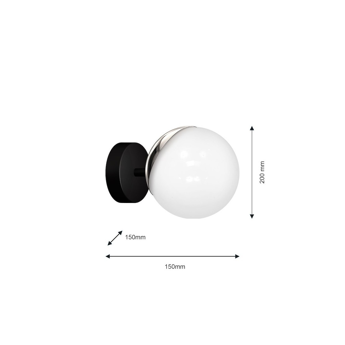 MiLagro SFERA BLACK/CHROME MLP8870 designerskie lampy LED