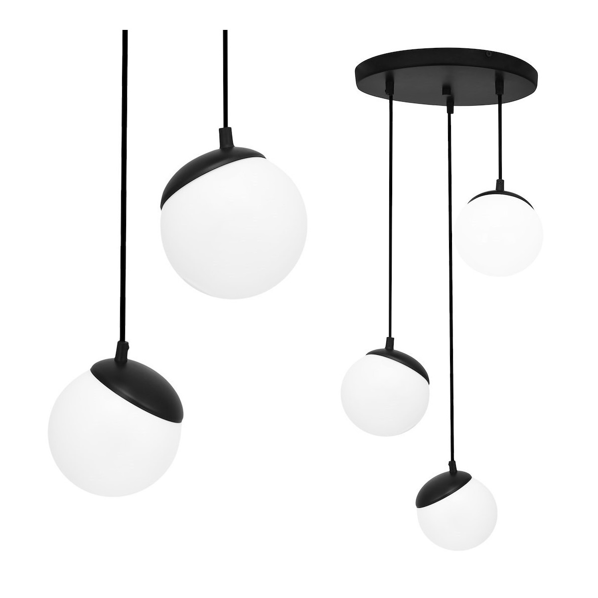MiLagro SFERA BLACK MLP8868 światło podkreślające charakter wnętrza