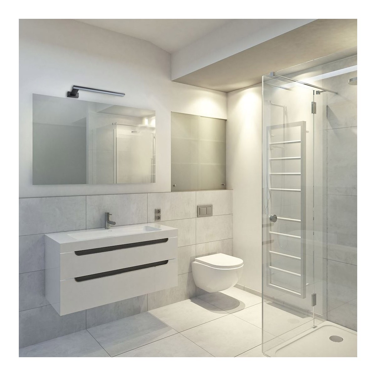 MiLagro Kinkiet SHINE BLACK 45cm 11W LED ML4380