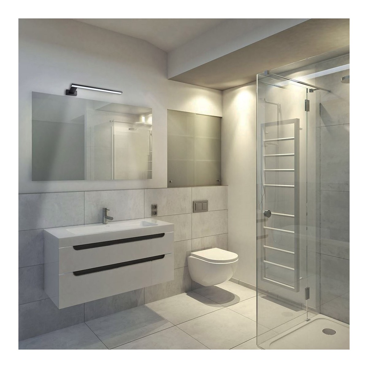 MiLagro Kinkiet SHINE BLACK 45cm 11W LED ML4380