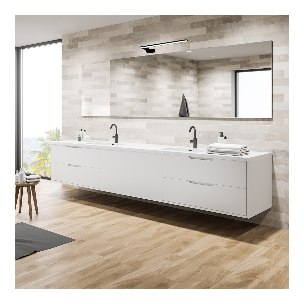 MiLagro Kinkiet SHINE BLACK 45cm 11W LED ML4381