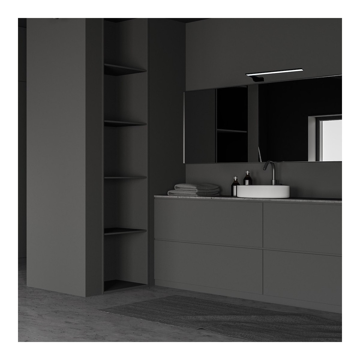 MiLagro Kinkiet SHINE BLACK 45cm 11W LED ML4381