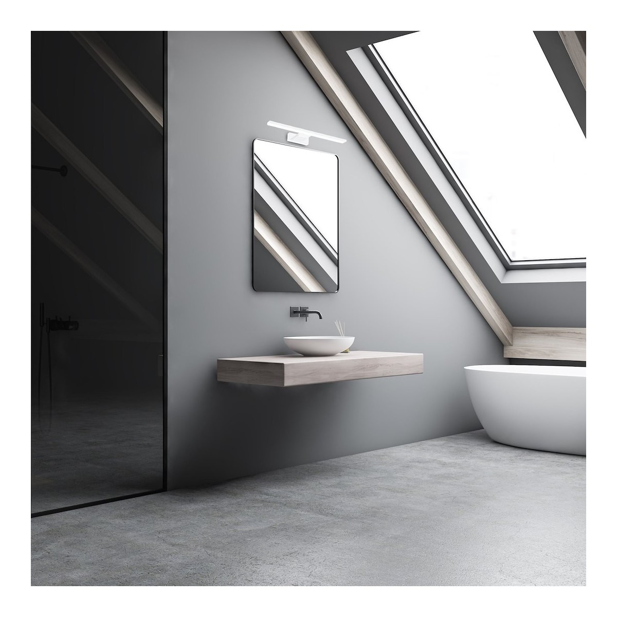 MiLagro Kinkiet Shine 30cm 7W LED Biały ML3873