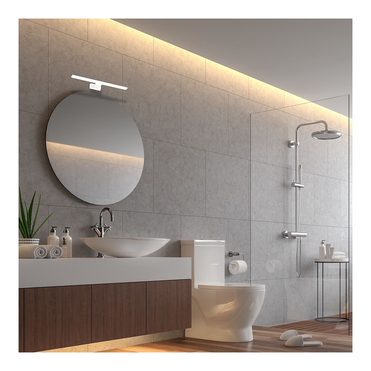 MiLagro Kinkiet Shine 30cm 7W LED Biały ML3874