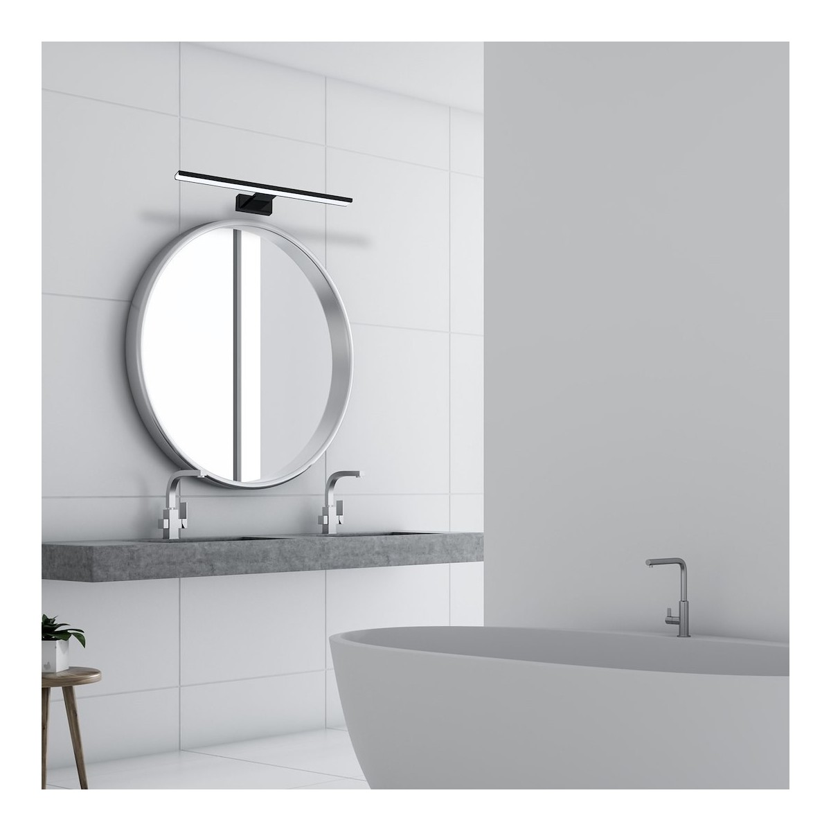 MiLagro Kinkiet SHINE BLACK 60cm 13,8W LED ML4382