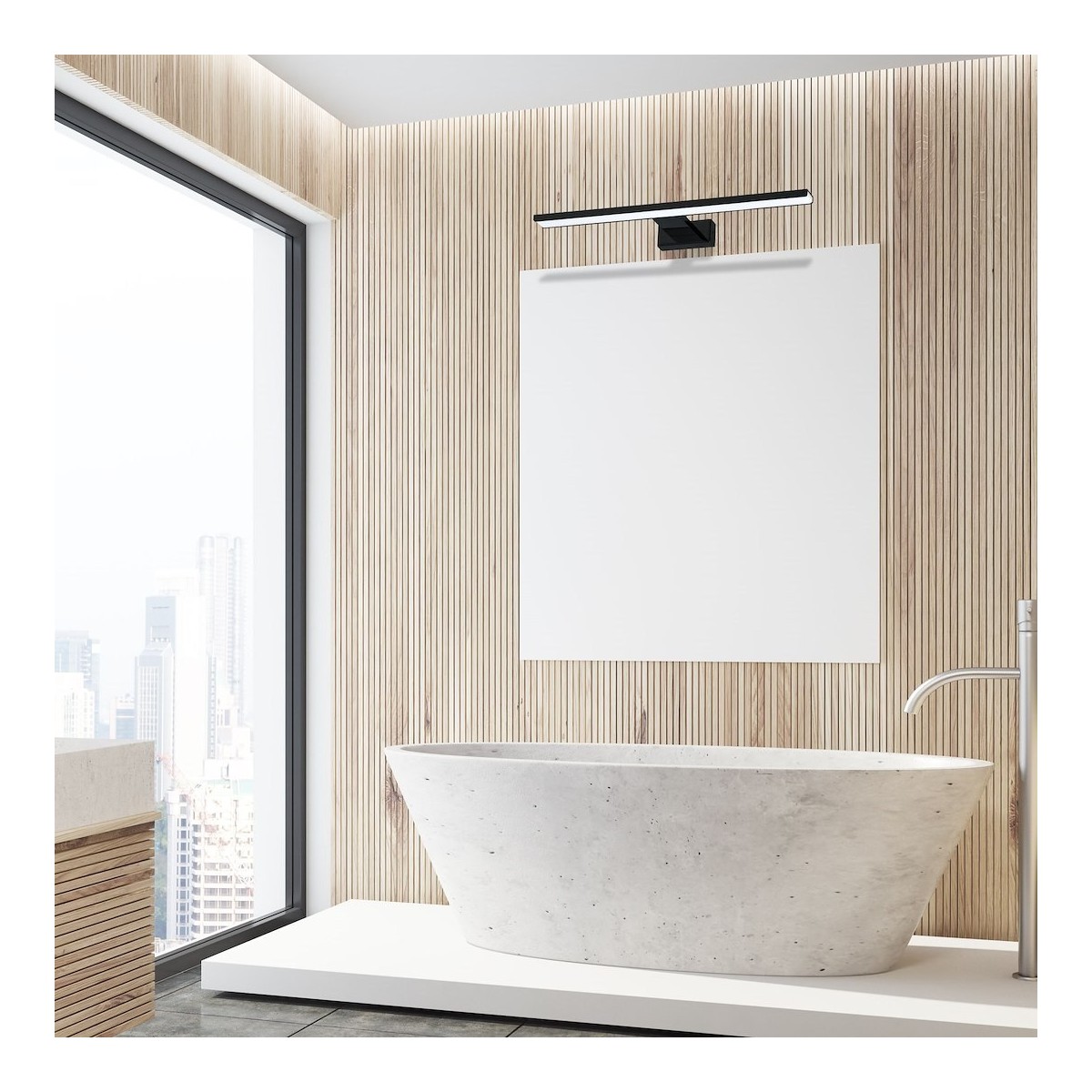 MiLagro Kinkiet SHINE BLACK 60cm 13,8W LED ML4382