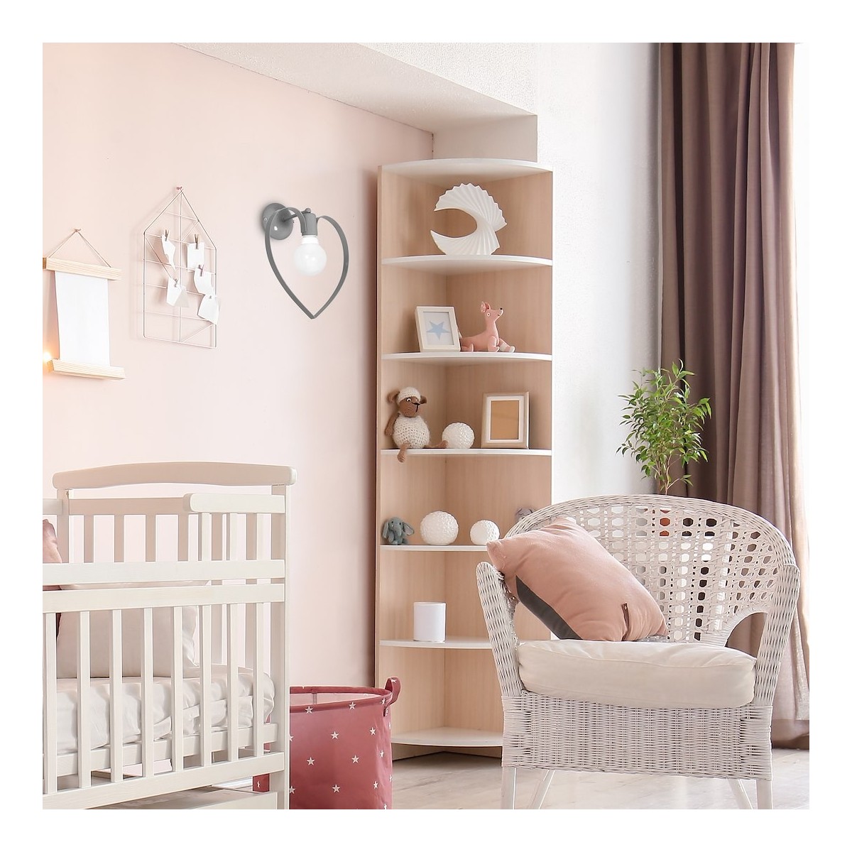 MiLagro Kinkiet AMORE GREY 1xE27 MLP9821