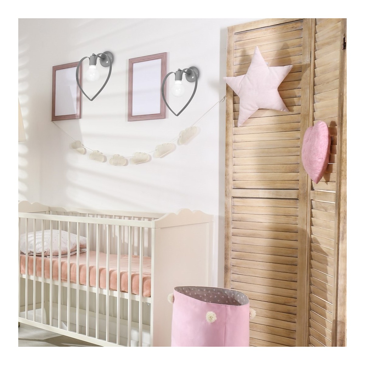 MiLagro Kinkiet AMORE GREY 1xE27 MLP9821