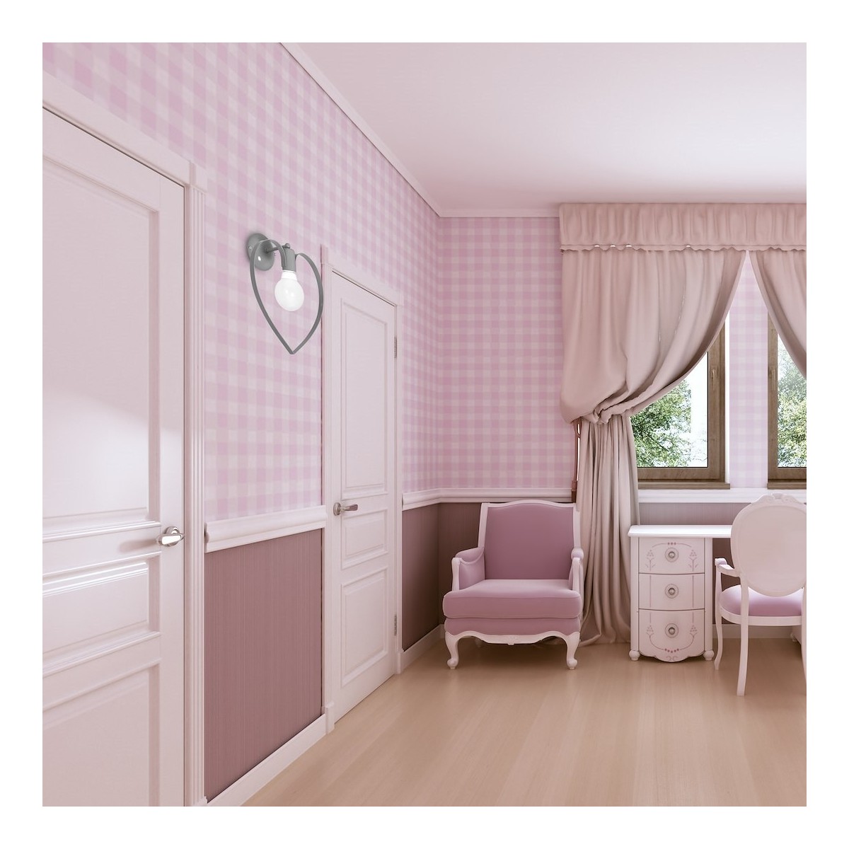 MiLagro Kinkiet AMORE GREY 1xE27 MLP9821