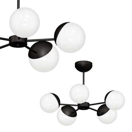 MiLagro SFERA BLACK MLP8866 niepowtarzalne oświetlenie wnętrza