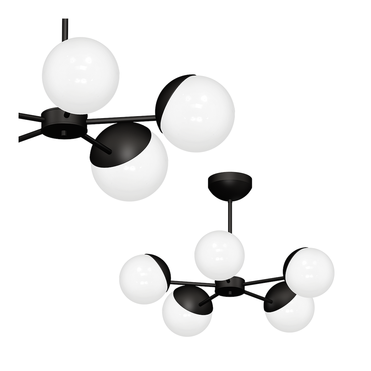 MiLagro SFERA BLACK MLP8866 niepowtarzalne oświetlenie wnętrza