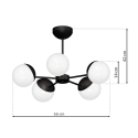 MiLagro SFERA BLACK MLP8866 niepowtarzalne oświetlenie wnętrza