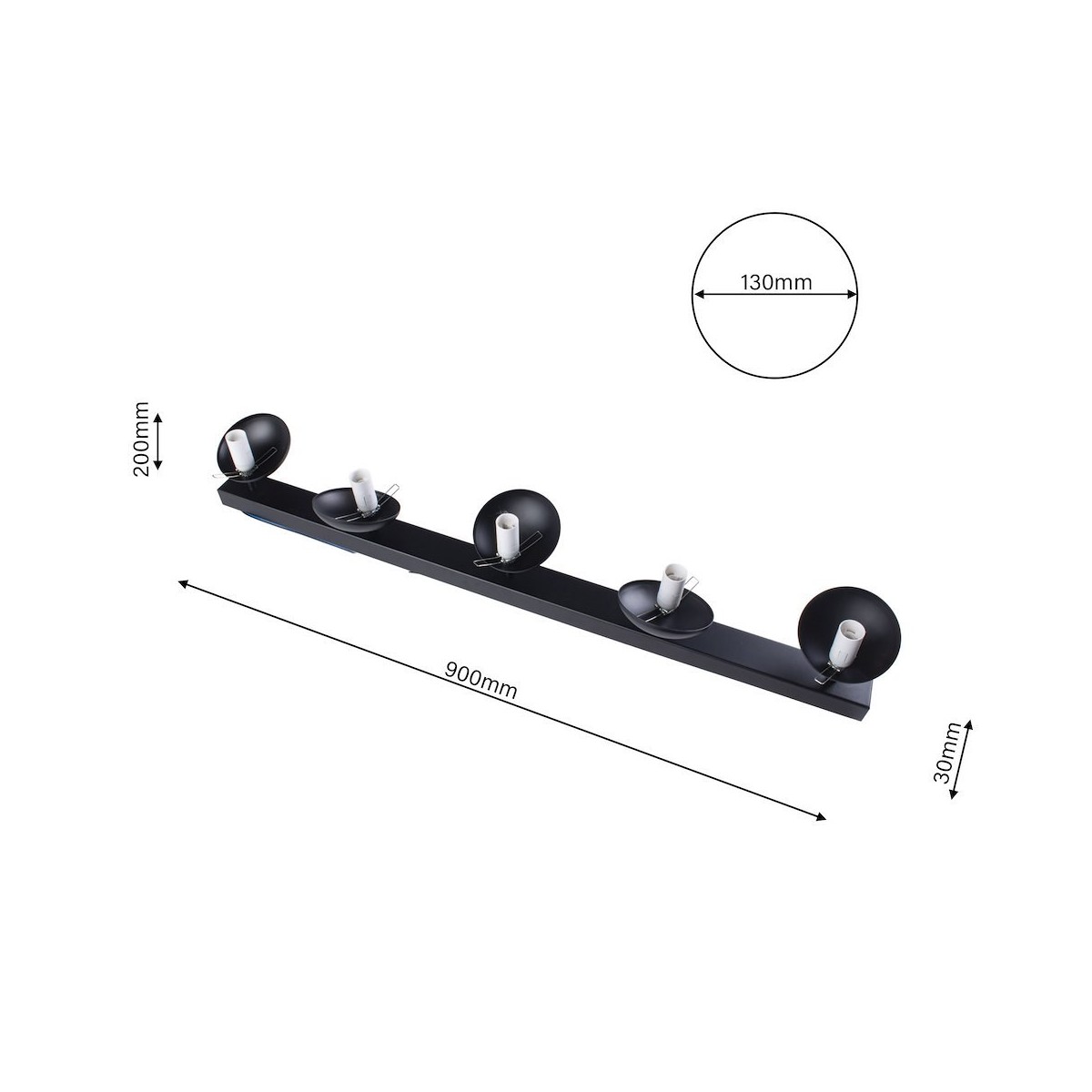 MiLagro SFERA BLACK MLP8859 wyjątkowa iluminacja