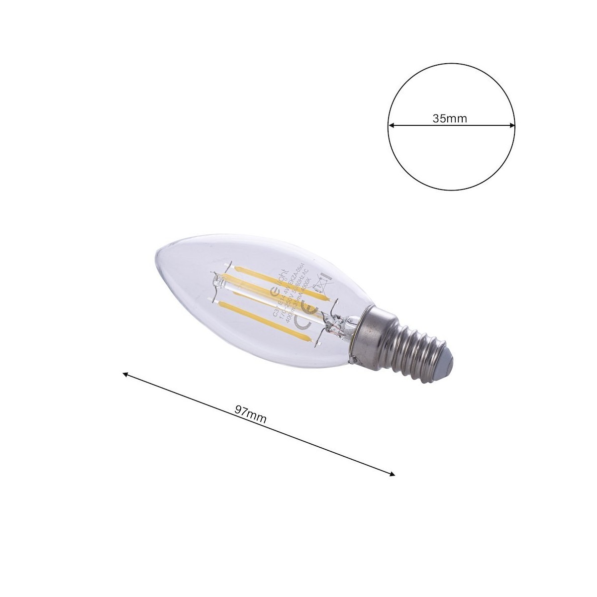 MiLagro EKZF0964 filament E14 nowoczesne lampy do wnętrz
