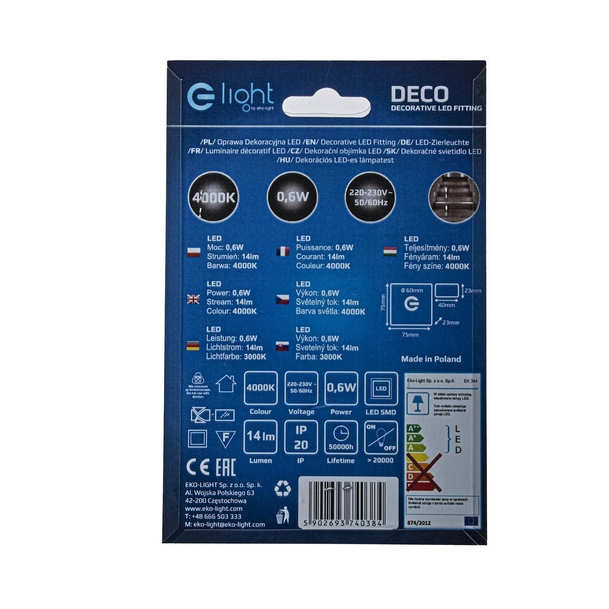 MiLagro DECO Barwa Neutralna 4000K EKS0384