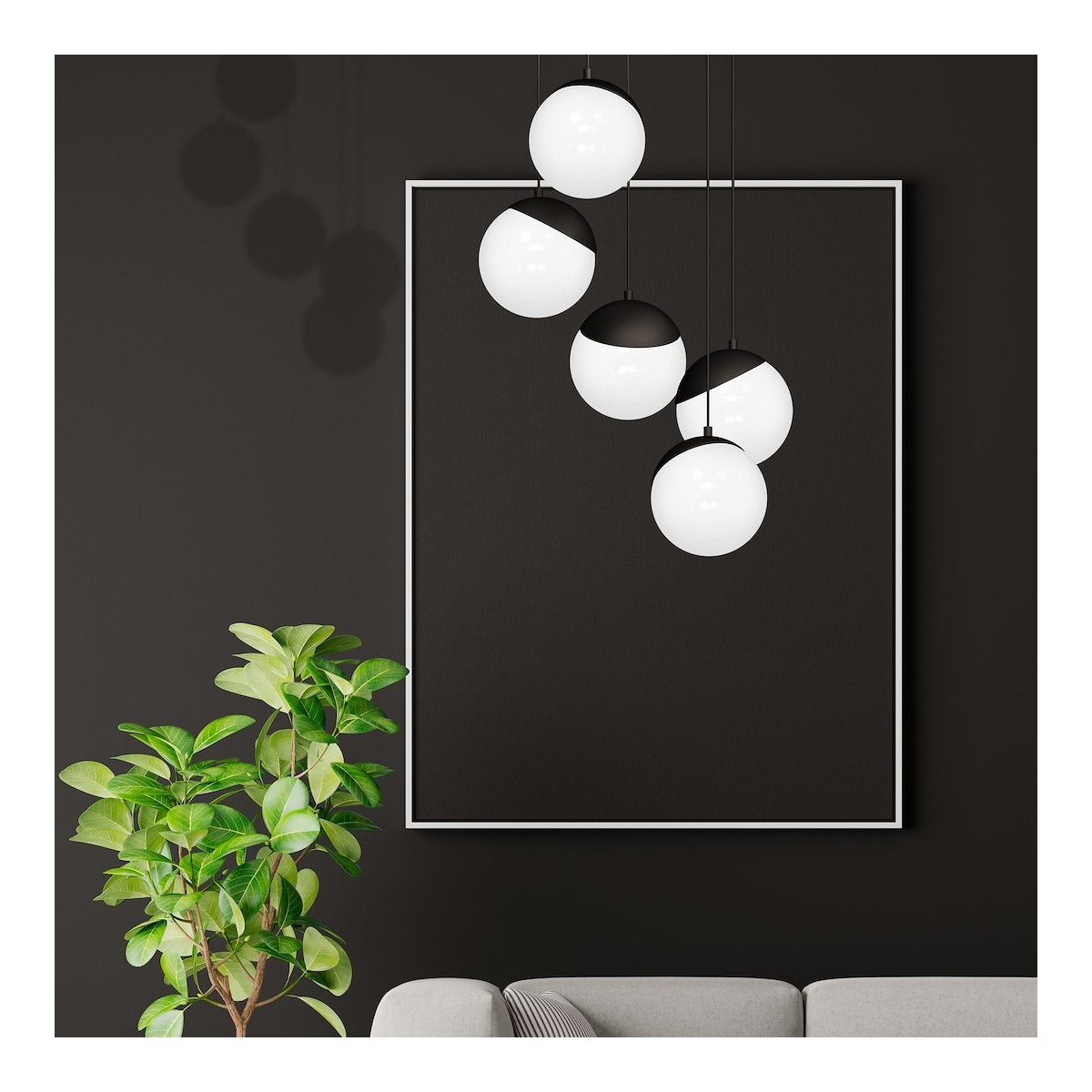 MiLagro SFERA BLACK MLP8869 nowoczesne lampy do wnętrz
