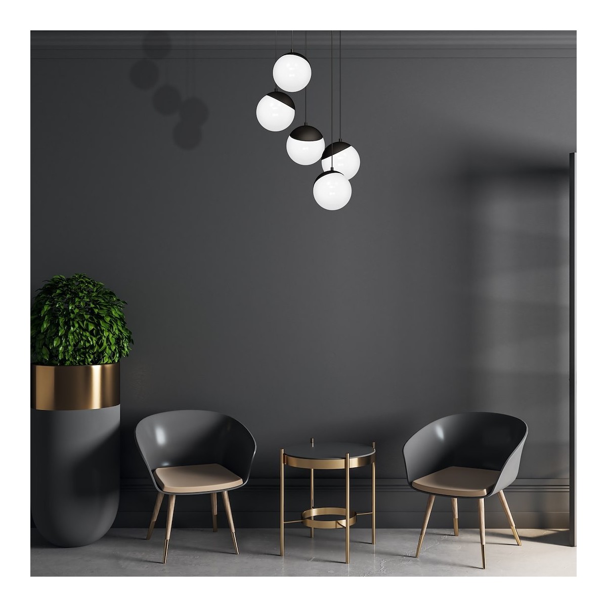 MiLagro SFERA BLACK MLP8869 nowoczesne lampy do wnętrz