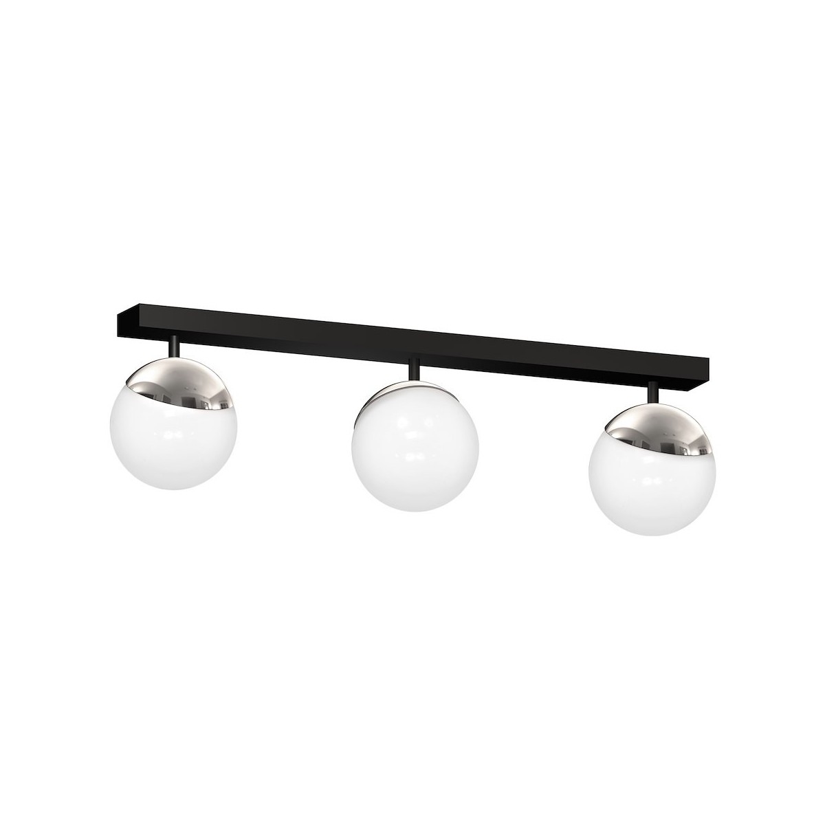 MiLagro Lampa sufitowa SFERA BLACK/CHROME 3xE14 MLP8873